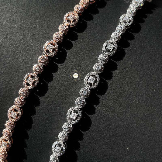 Sparkling Silver Circle Spark Bracelet