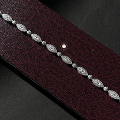 Sparkling Silver Glow Chain Bracelet