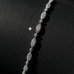 Sparkling Silver Glow Chain Bracelet