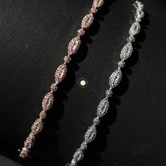 Sparkling Silver Glow Chain Bracelet