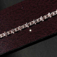 Sparkling Silver Floral Radiance Bracelet