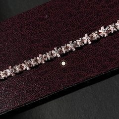 Sparkling Silver Floral Radiance Bracelet