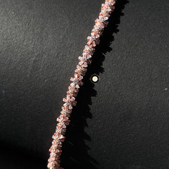 Sparkling Silver Floral Radiance Bracelet