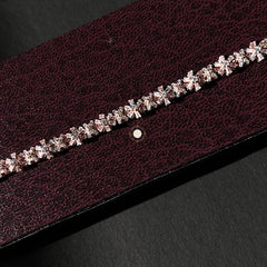 Sparkling Silver Floral Radiance Bracelet