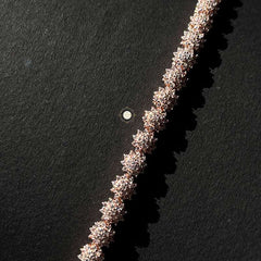Sparkling Silver Bloom Elegance Bracelet