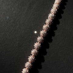 Sparkling Silver Bloom Elegance Bracelet