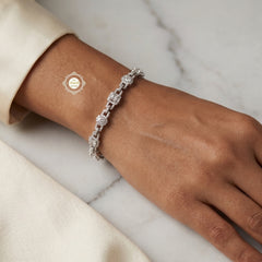 Sparkling Silver Bloom Spark Bracelet
