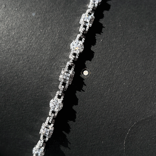 Sparkling Silver Bloom Spark Bracelet