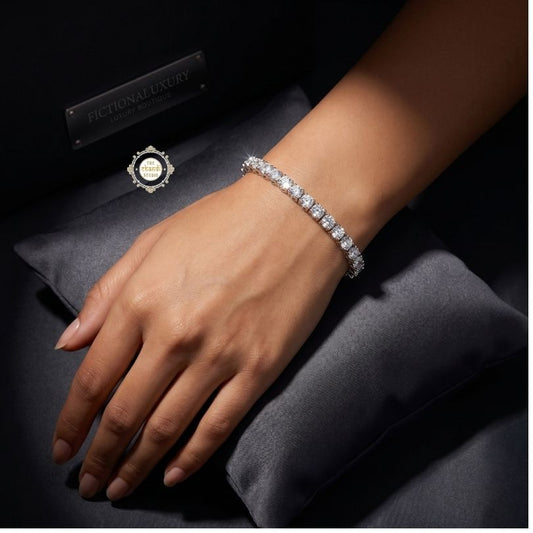 Sparkling Silver Tennis Bracelet