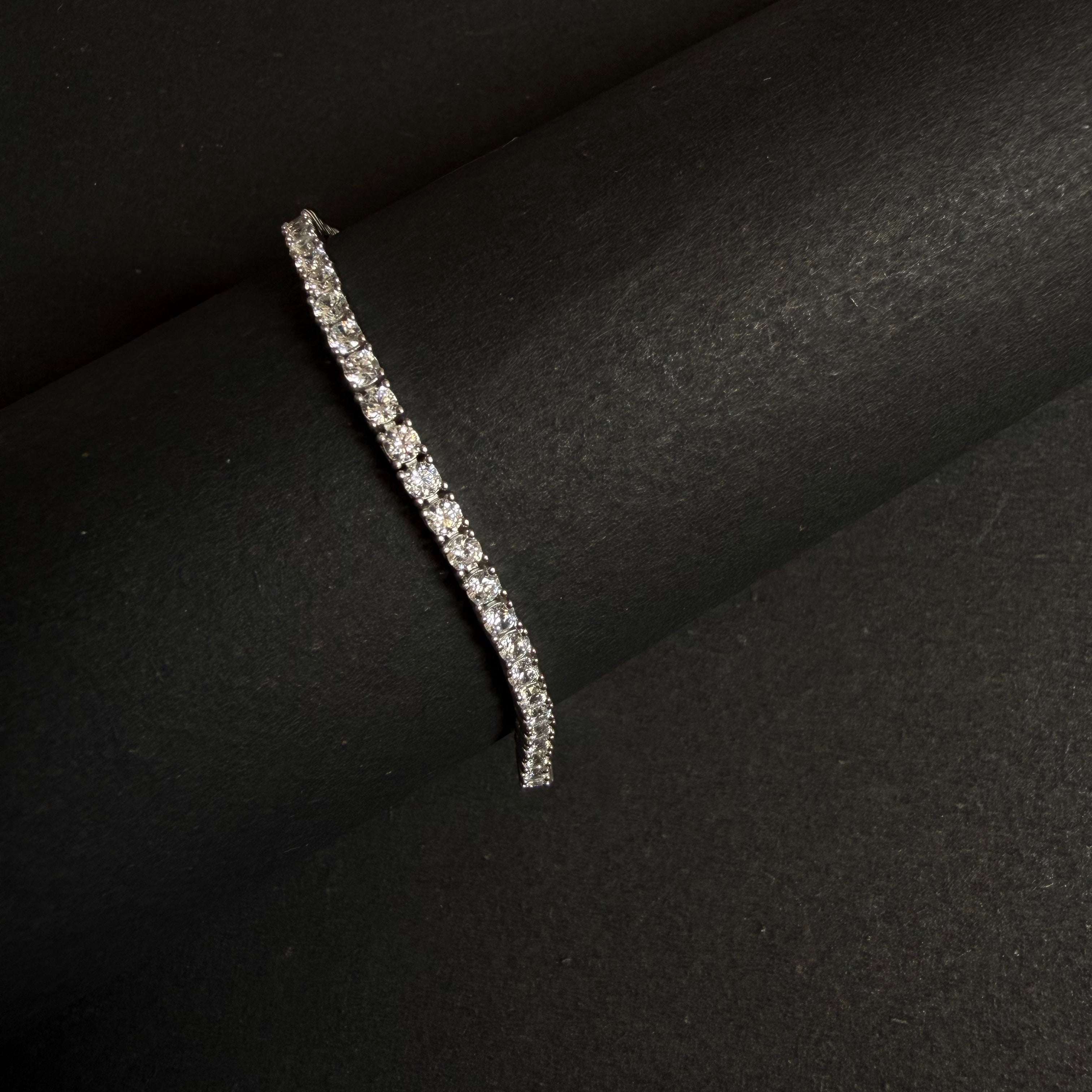 Sparkling Silver Tennis Bracelet