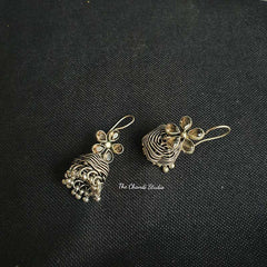 Sterling Silver Floral Jhumki