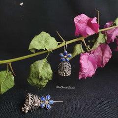 Sterling Silver Floral Jhumki