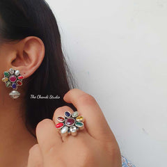 Navratna Ball Earring