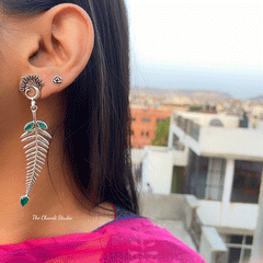 Peacock Feather Earring