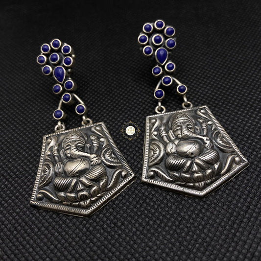 Sterling Silver Lightweight Ganesha Motif Earring