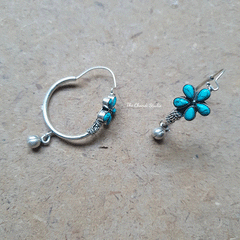 Floral Hoop Earring