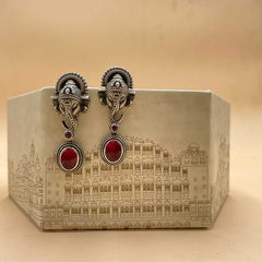 Pure Silver Ganesh Dangle Earrings