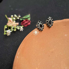 Rozana Leaf Stone Studs