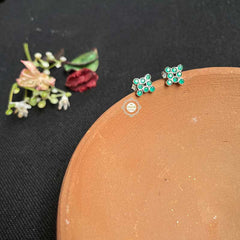 Rozana Square Stone Studs