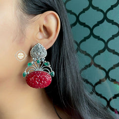 Nazaakat Exclusive Hand Carved Stone Earring