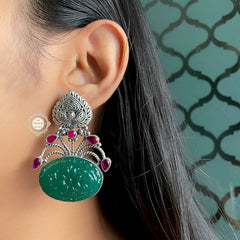 Nazaakat Exclusive Hand Carved Stone Earring