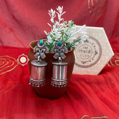 Romantic Peacock Cylindrical Jhumka