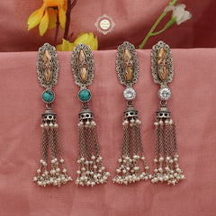 Copper Infused Stone Jhumki Earring