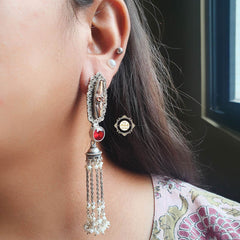 Copper Infused Stone Jhumki Earring