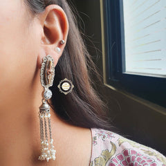 Copper Infused Stone Jhumki Earring