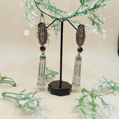 Copper Infused Stone Jhumki Earring