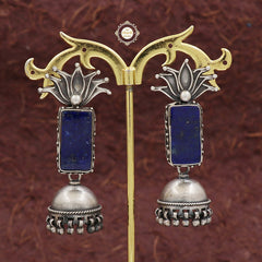 Stone Lotus Jhumki Earring