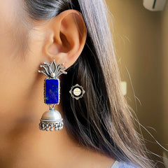 Stone Lotus Jhumki Earring