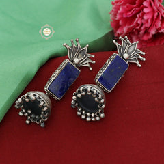 Stone Lotus Jhumki Earring