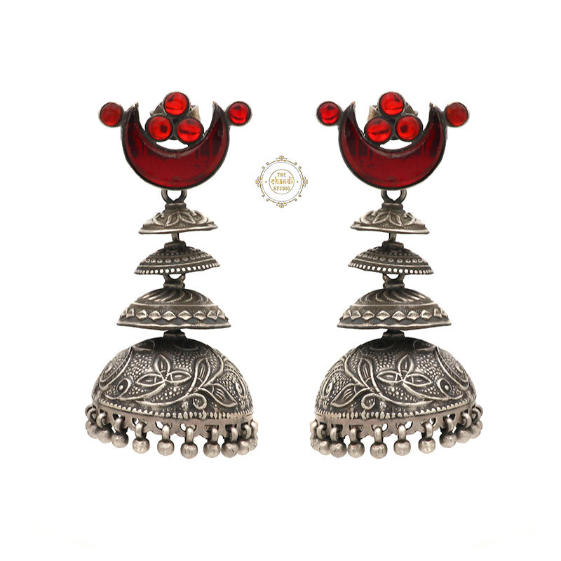 Afghan Chaand Layered Jhumki