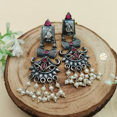 Dilkash Peacock Pearl Drops Earring