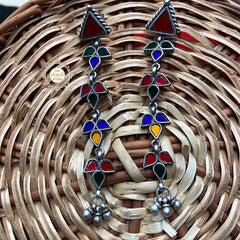Afghan Glass Ghungroo Earring