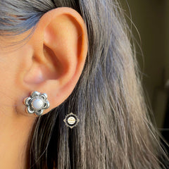 Sterling Silver Stone Earring