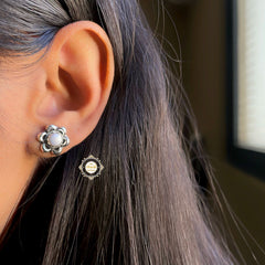 Sterling Silver Stone Earring