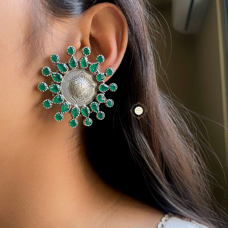 Sterling Silver Mishika Durga Earring