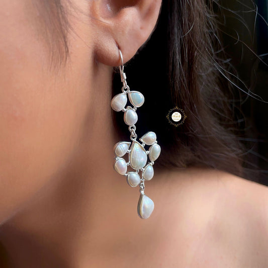 Pearl Dangler Hoop Earring