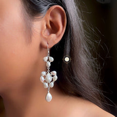 Pearl Dangler Hoop Earring