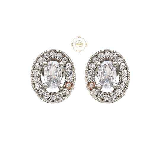 Sparkling Treasure Oval Earring