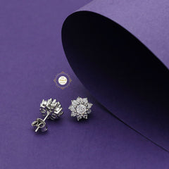 Sparkling Treasure Flower Earring