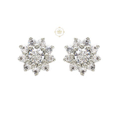 Sparkling Treasure Flower Earring