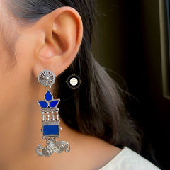 Peacock Glass Earrings