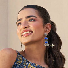 Peacock Glass Earrings