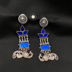 Peacock Glass Earrings