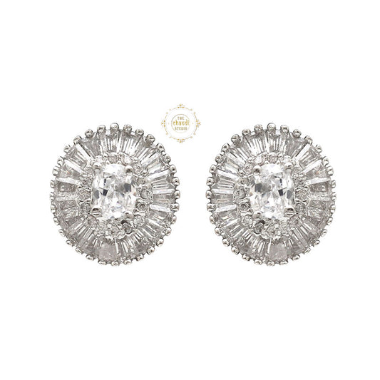 Sparkling Silver Glamour Classic Earring