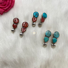 Natural Stone Double Trouble Earring