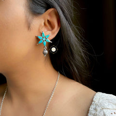 Natural Stone Sitaara Earring